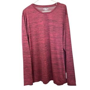 Bollinger T-Shirt Men's size 3XL Athletic‎ Space Dye Long Sleeve Red DOM073019